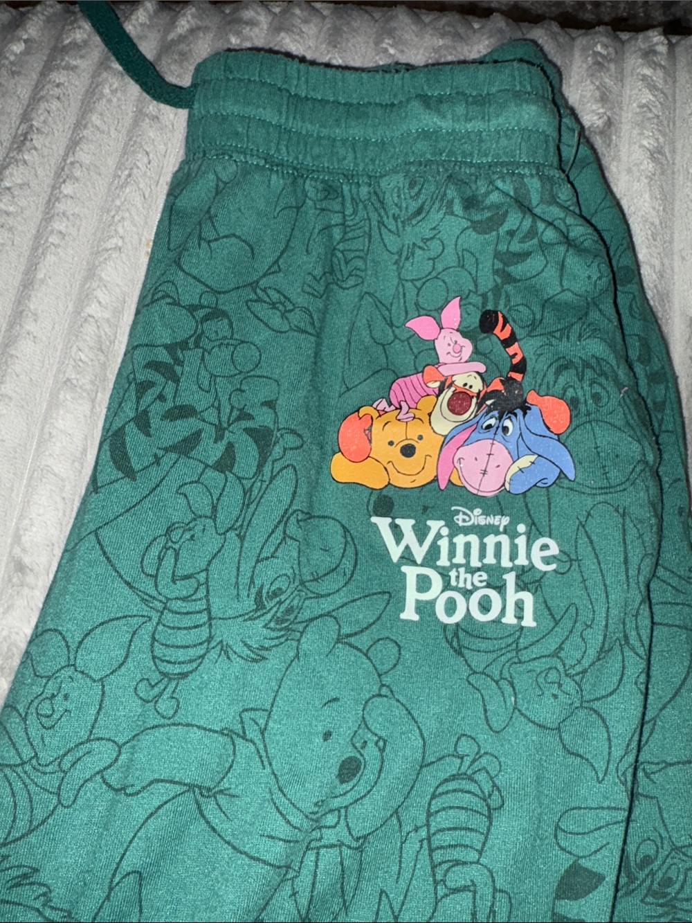 Disney Winnie the Pooh Green junior (teenager )Pajama Bottoms
